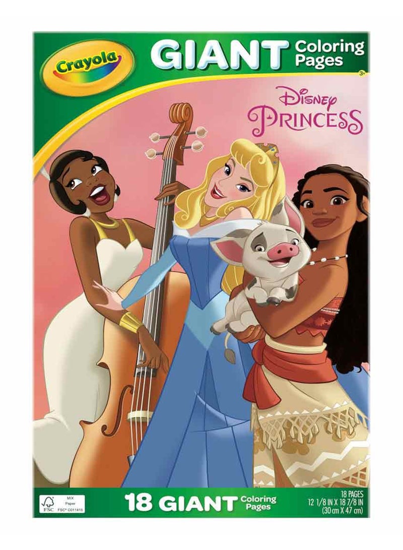 Crayola 18 Gaint Coloring Pages Princess 19.5 x 13 x 0.4inch - Image 1