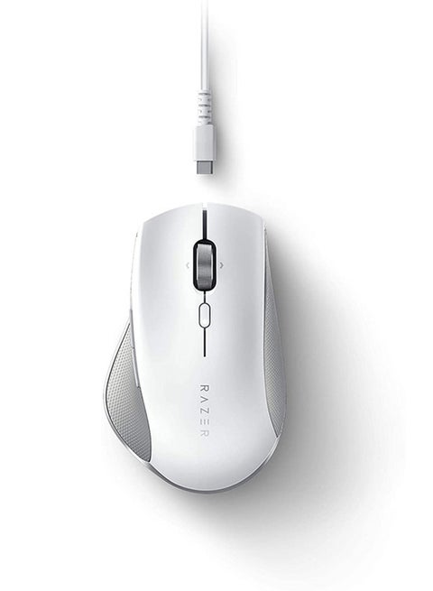 Razer Pro Click Humanscale Wireless Mouse: Ergonomic Form Factor - 5G Advanced Optical Sensor - Multi-Host Connectivity - 8 Programmable Buttons - Extended Battery Life of up to 400 Hours - White