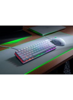 RAZER Huntsman Mini 60% Gaming Keyboard with Clicky Purple Optical Switch - US - Mercury  - Image 3
