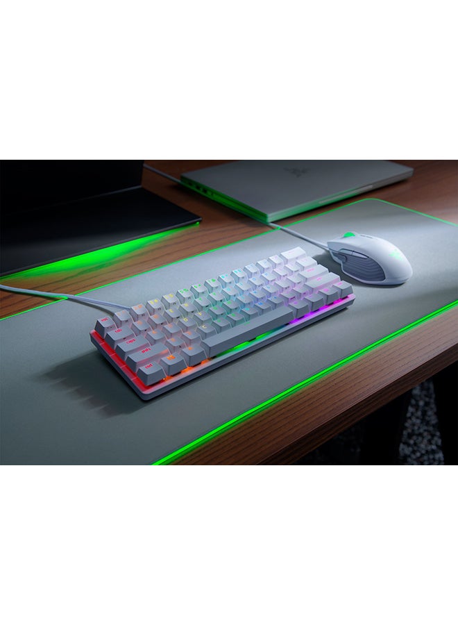 RAZER - Huntsman Mini 60% Gaming Keyboard with Clicky Purple Optical Switch - US - Mercury - Image 1