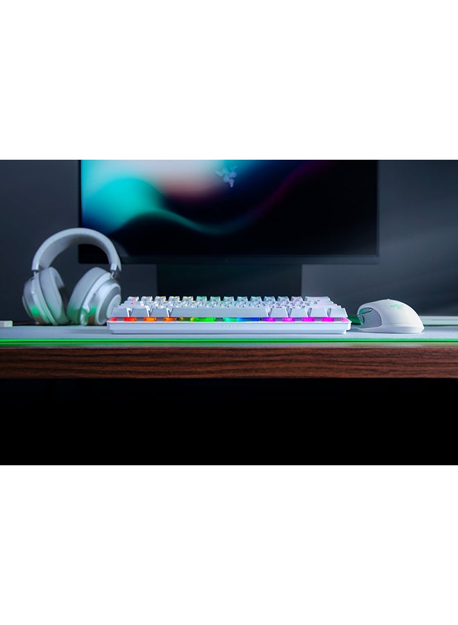 RAZER - Huntsman Mini 60% Gaming Keyboard with Clicky Purple Optical Switch - US - Mercury - Image 1