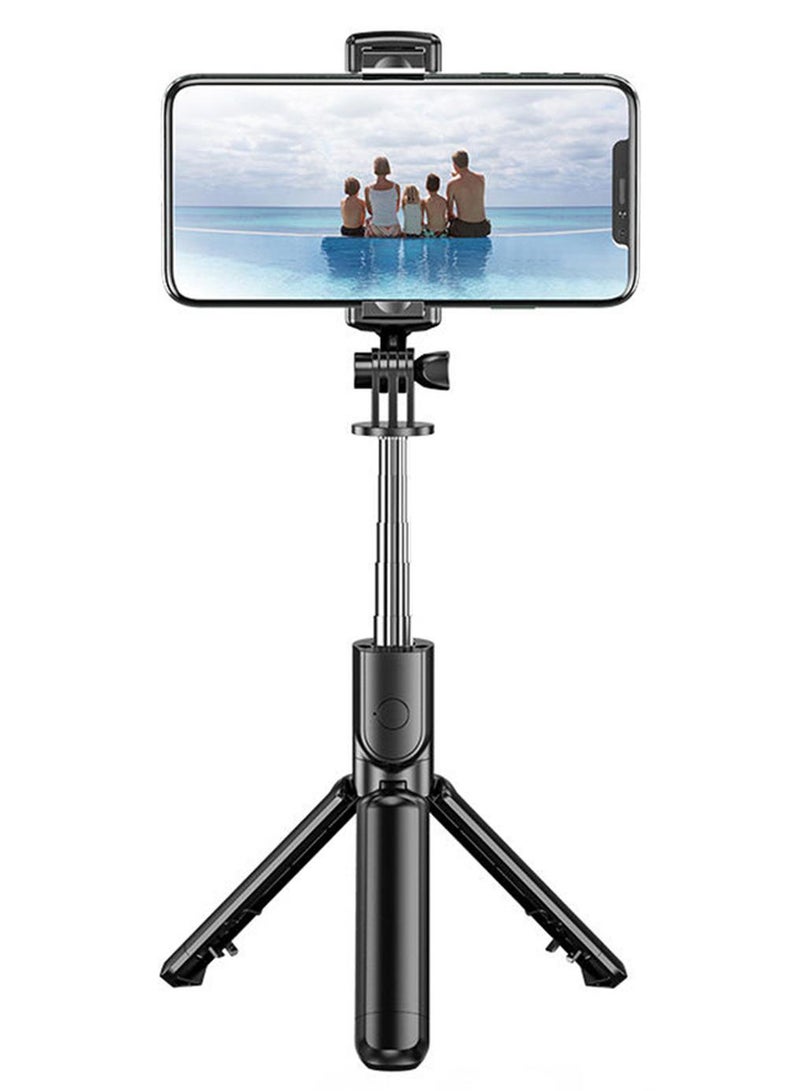 S03 Bluetooth 4.0 Mini Selfie Stick for SmartPhones Camera Black - Image 1