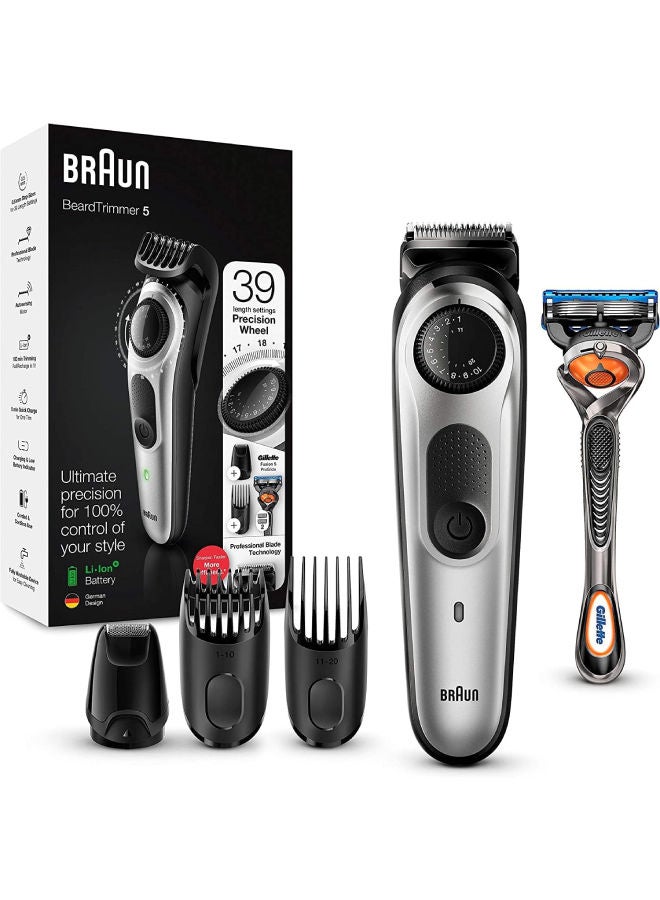 BRAUN - BT5265 5-In-1 Beard Trimmer With Gillette Fusion5 ProGlide Razor White/Black - Image 1