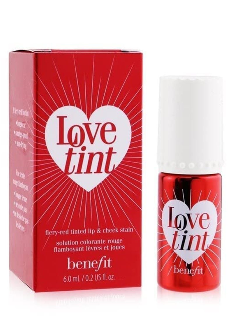 Benefit Cosmetics Love Tint Lip And Cheek stain 6 Ml Firey Red - Image 1
