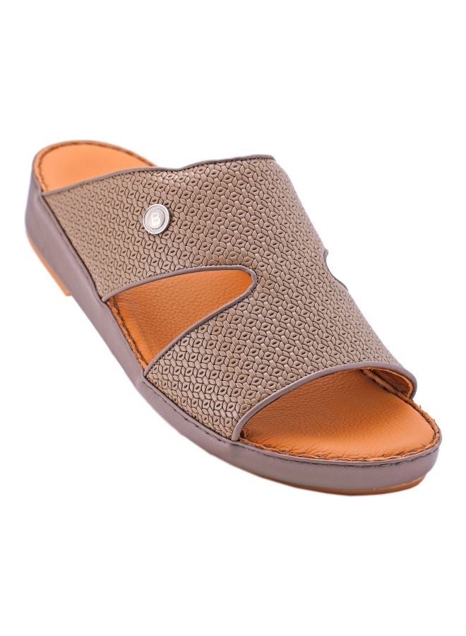 barjeel uno - Slip On Arabic Sandals Taupe - Image 1