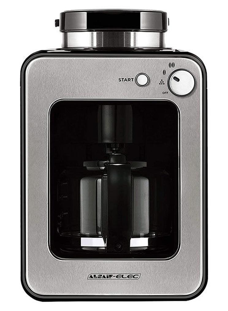 ألسيف إليك ماكينة كهربائية لصنع القهوة الطازجة مع خيارين للطحن 580 ml 600 W E03410 أسود/ فضي - Image 1