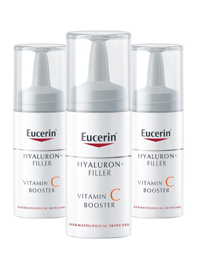 Eucerin - Hyaluron Filler Anti-Aging Face Serum Vitamin C Booster With Hyaluronic Acid Suitable For All Skin Types, 3 X 8ml - Image 1