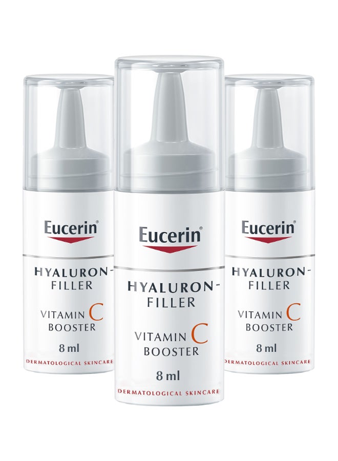 Eucerin - Hyaluron Filler Anti-Aging Face Serum Vitamin C Booster With Hyaluronic Acid Suitable For All Skin Types, 3 X 8ml - Image 1