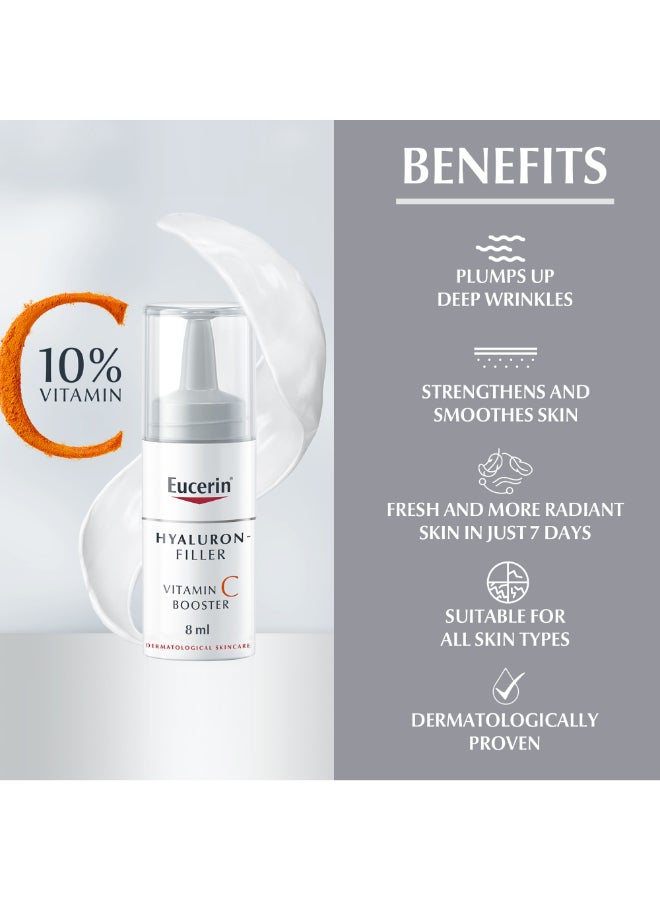 Eucerin - Hyaluron Filler Anti-Aging Face Serum Vitamin C Booster With Hyaluronic Acid Suitable For All Skin Types, 3 X 8ml - Image 1