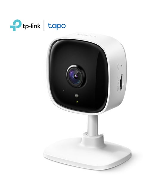 TP-Link Tapo C100 Indoor Home Security Wi-Fi Camera with Night Vision, 1080p High Definition - White