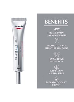 Eucerin Hyaluron Filler Anti-Aging Eye Cream With Hyaluronic Acid Spf 15 15ml  - Image 4