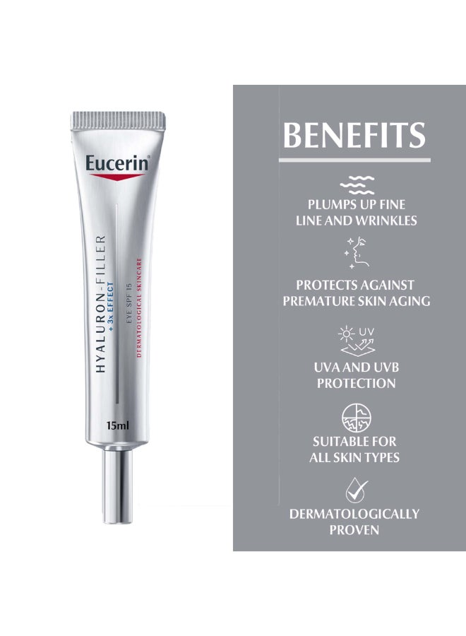 Eucerin Hyaluron Filler Anti-Aging Eye Cream With Hyaluronic Acid Spf 15 15ml  - Image 4