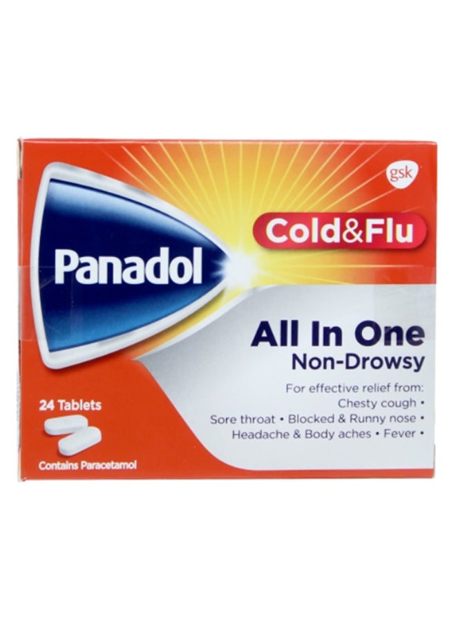 Panadol - Cold And Flu All In One 24 Tablets - Image 1