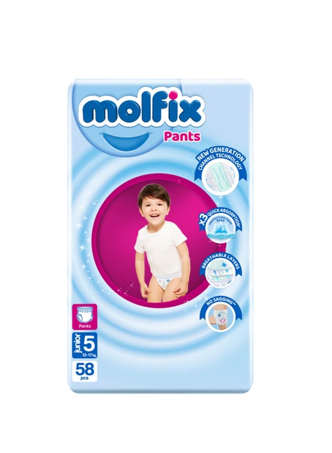 58-Piece Junior Baby Diaper Pants Jumbo Size 5 -12 to 17kg