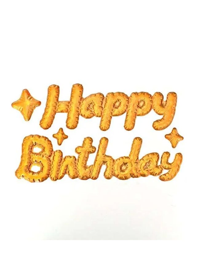 Dollar Plus Happy Birthday Shining Puffy Wall Sticker May Vary Multicolour  - Image 1