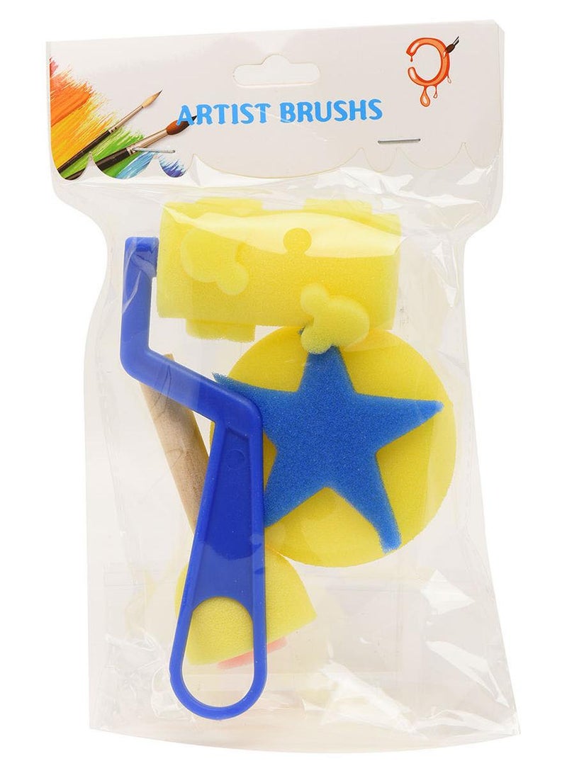 Dollar Plus Roller Sponge Paint Brush For Kids multicolour - Image 1
