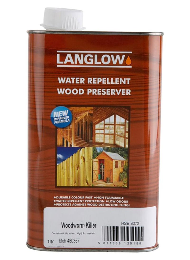Langlow Woodworm Killer Wood Preserver Clear 1000ml