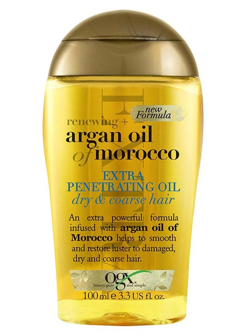 أو جي إكس Ogx، زيت الشعر، تجديد + زيت الأركان المغربي، زيت فائق الاختراق، أنواع الشعر الجاف والخشن - - Image 1