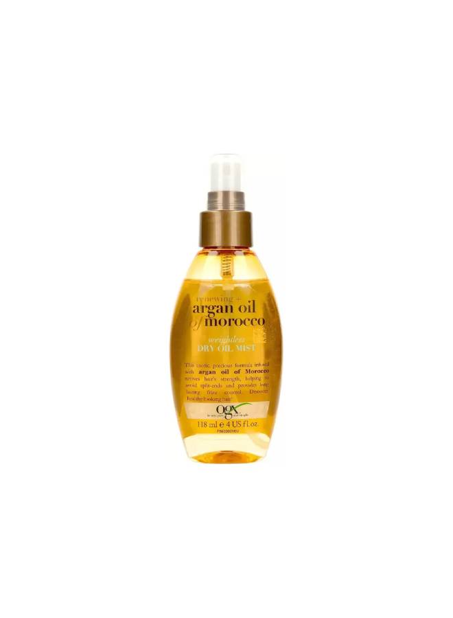 Ogx Hair Oil, Renewing+ Argan Oil Of Morocco, Weightless Dry Oil Mist, Spray Yellow 118ml - Image 1