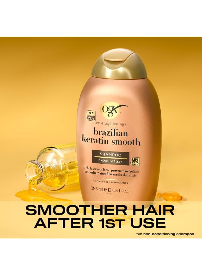 Ogx Ever Straightening+ Brazilian Keratin Smooth Conditioner Beige 385ml - Image 3
