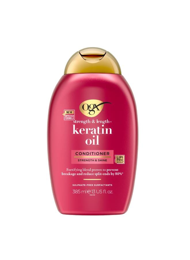 Ogx, Strength And Length Keratin Oil Conditioner Purple 385ml - Image 1