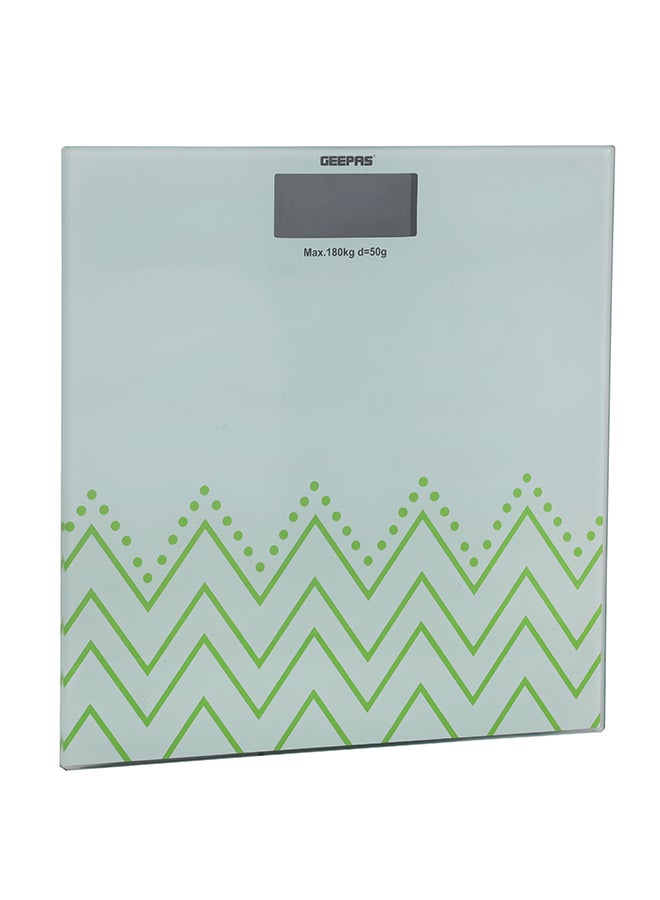 GEEPAS - Digital Body Scale 180 Kg Capacity, Multi-Purpose Weighing Machine With Low Battery And Overload Indicator, For Human Body-Weight, Tempered Glass Top, 2 Years Warranty Gbs4208 - Image 1