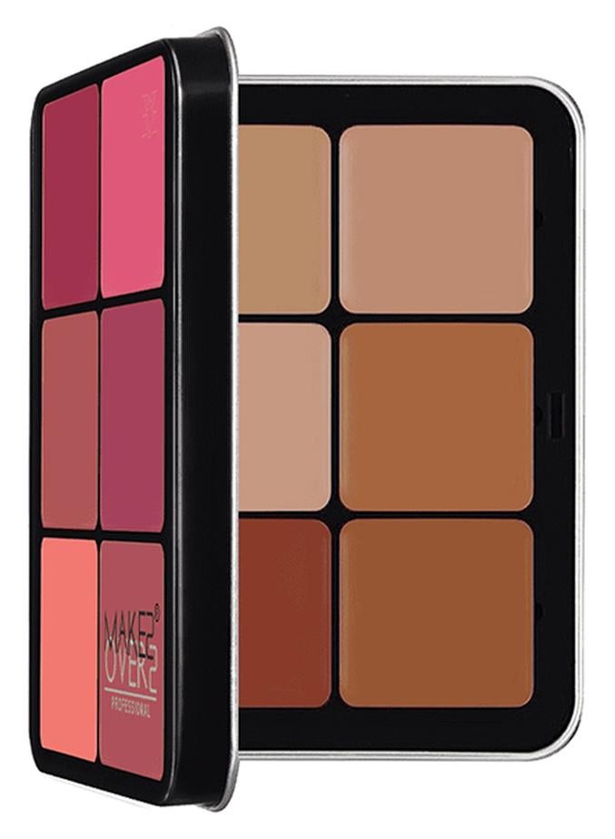 ميك اوفر22 علبة خافي عيوب البشرة وأحمر خدود أساسية بدقة فائقة الوضوح، بوزن 26.7 جم متعدد الألوان