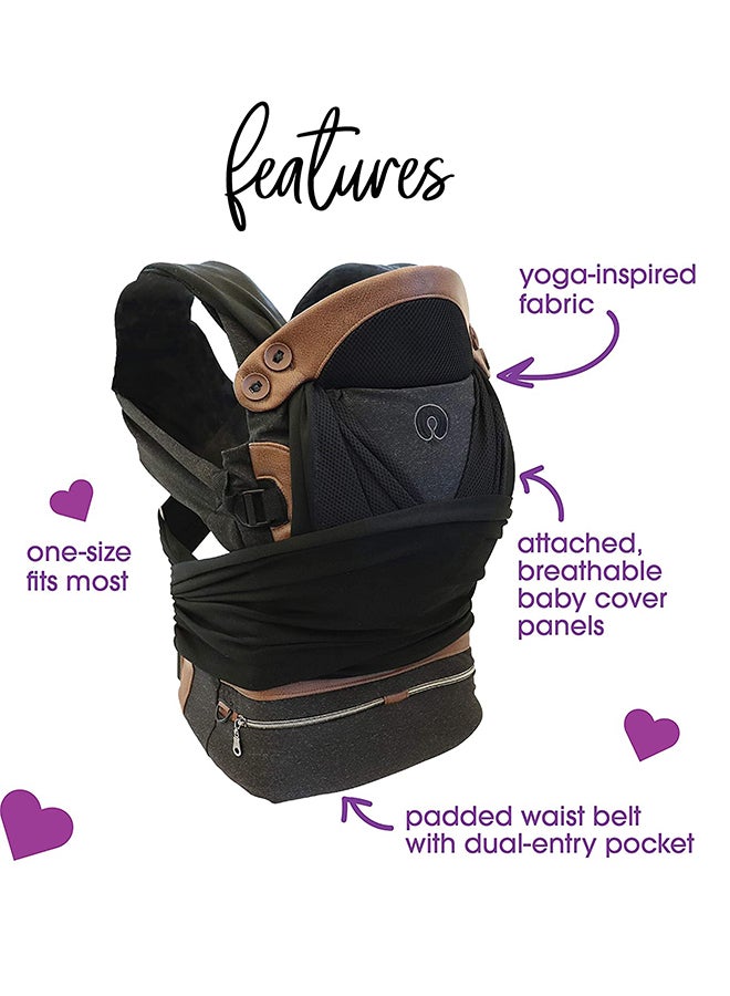 Chicco - Boppy Adjust Comfy Fit Baby Carrier, Charcoal - Image 1