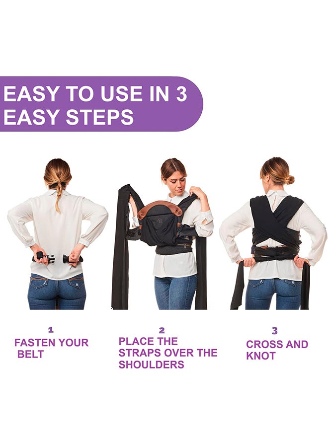Chicco - Boppy Adjust Comfy Fit Baby Carrier, Charcoal - Image 1
