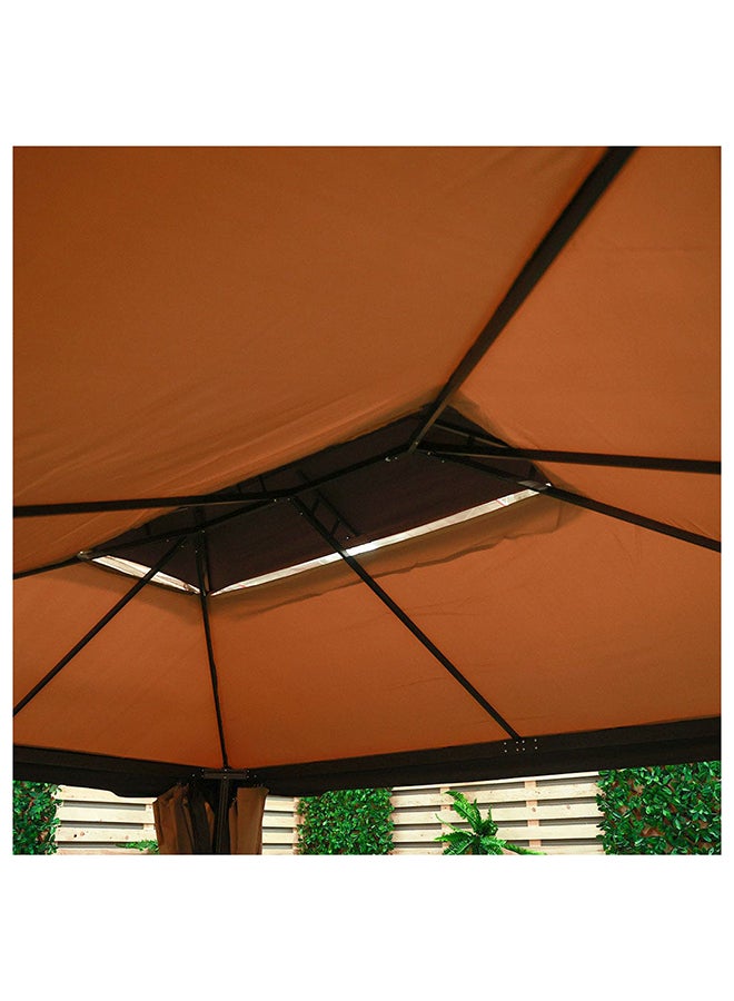 DANUBE HOME - Roma Gazebo Aluminium Frame Patio Tent Canopy For Garden With Mosquito Net Beige 300x400cm - Image 1