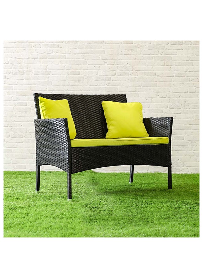 DANUBE HOME - Alyana 4-Seater Outdoor Sofa Set Metal Frame Modern Garden Furniture Light Green 79x46x40cm - Image 1