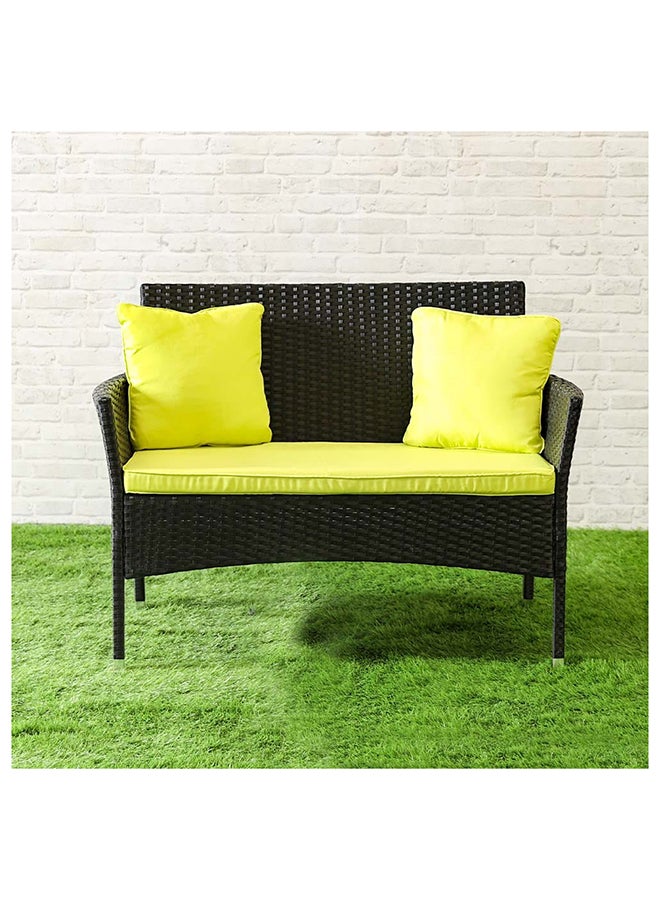 DANUBE HOME - Alyana 4-Seater Outdoor Sofa Set Metal Frame Modern Garden Furniture Light Green 79x46x40cm - Image 1