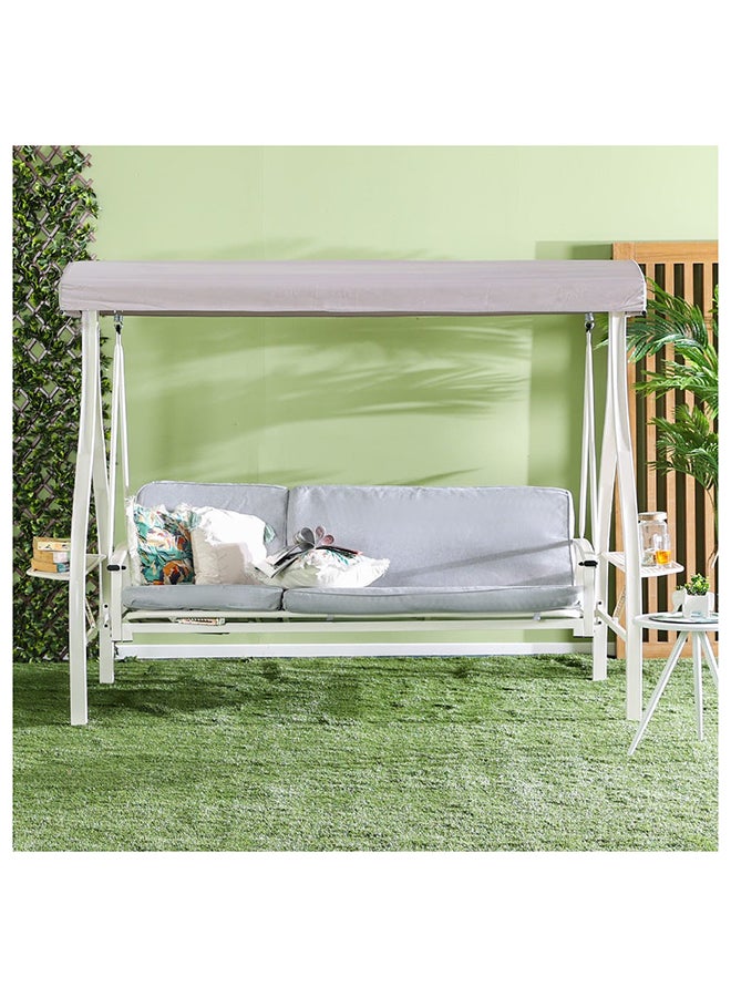 DANUBE HOME Alma Swing 3 Seater Hanging Hammock Chair for Indoor Outdoor Garden Blue 230x120x193cm  - Image 3