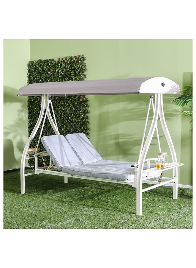DANUBE HOME Alma Swing 3 Seater Hanging Hammock Chair for Indoor Outdoor Garden Blue 230x120x193cm  - Image 4