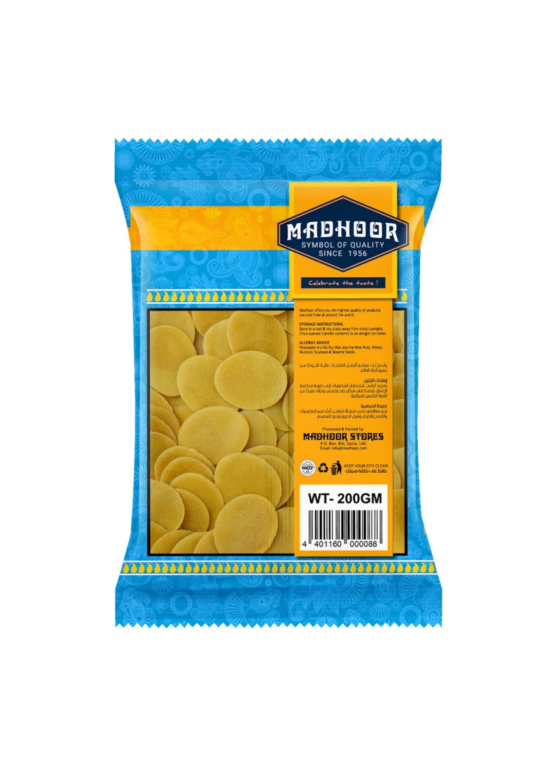 Madhoor Pani Puri Fryums 200grams  - Image 2