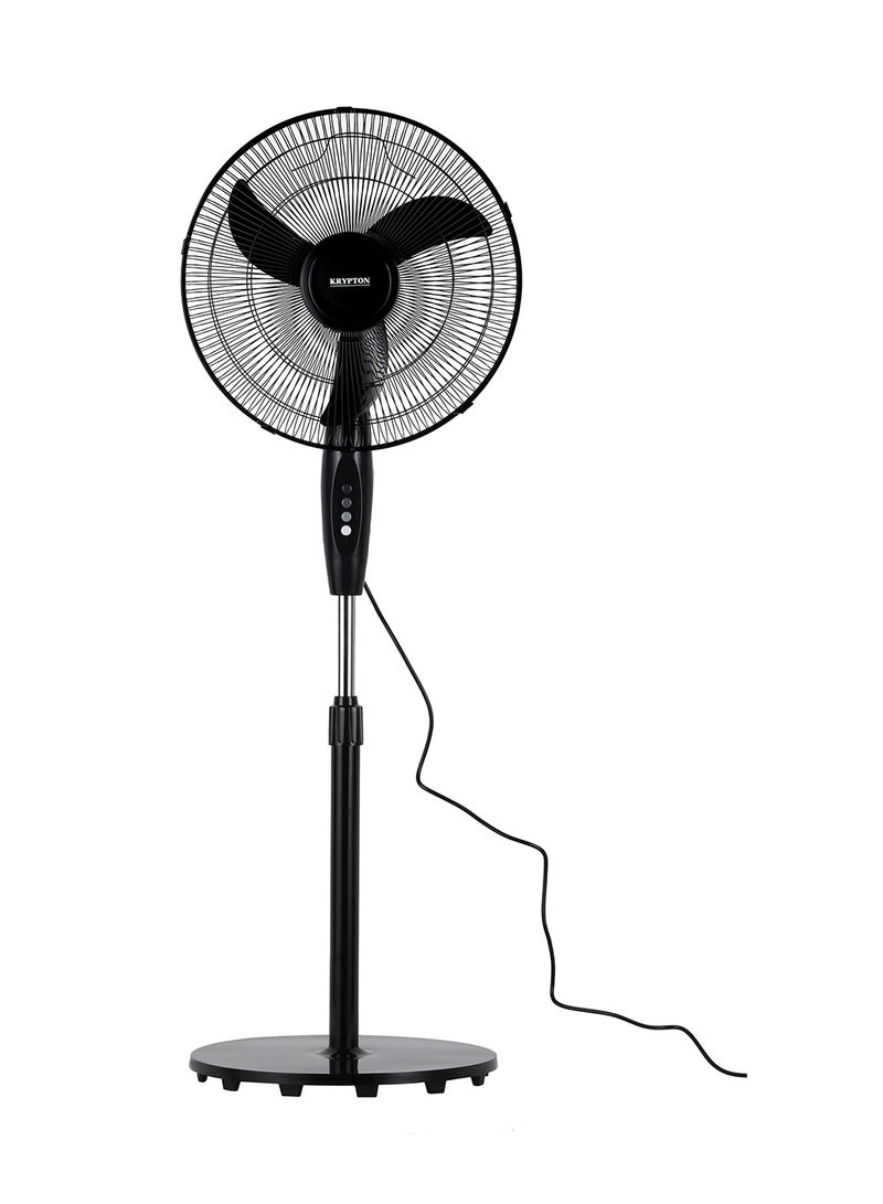 كريبتون - مروحة عمودية بوظيفة التأرجح 45 W KNF6153 أسود - Image 1