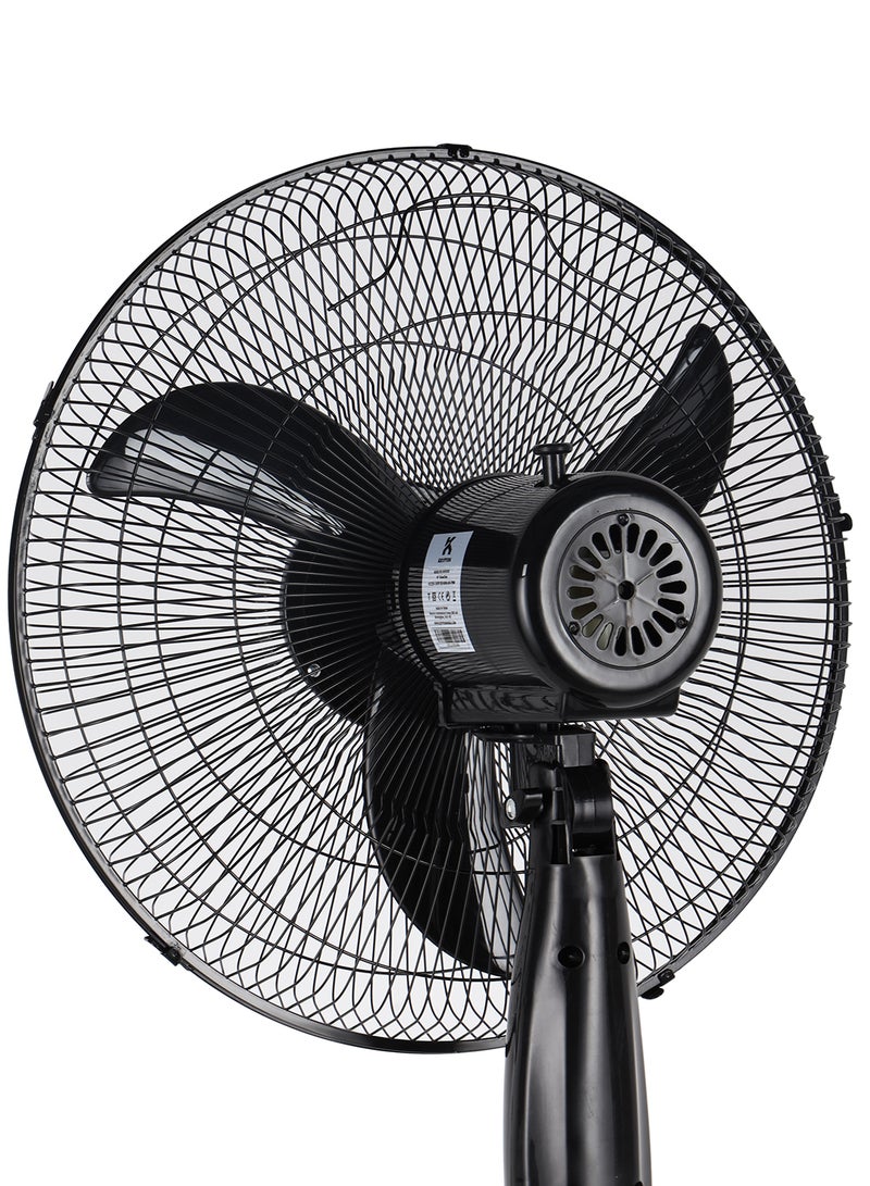 كريبتون - مروحة عمودية بوظيفة التأرجح 45 W KNF6153 أسود - Image 1