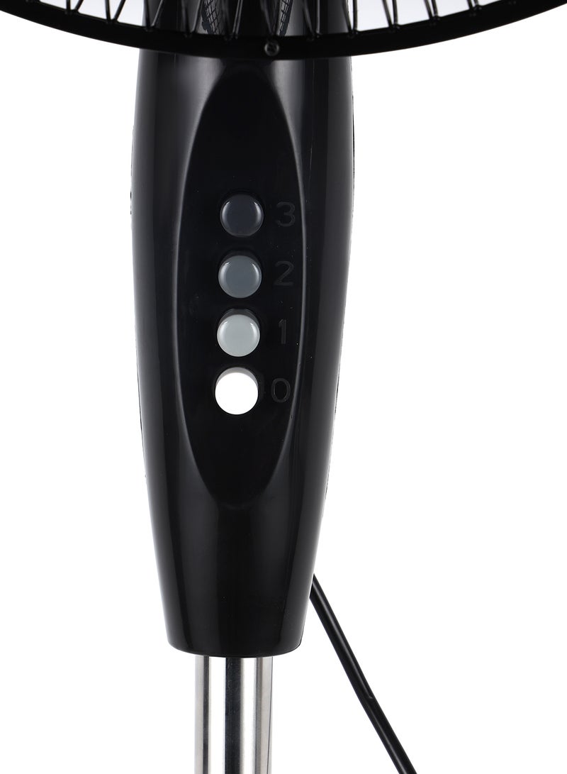 كريبتون - مروحة عمودية بوظيفة التأرجح 45 W KNF6153 أسود - Image 1