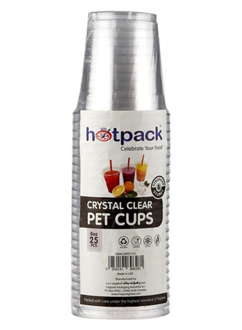 Hotpack Pet Clear Cup, 8 oz, Pack Of 25 Clear - Image 1