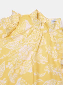 Floral Printed High Neck Top Yellow/White - pnsku/N41000566V/45/_/1736850481/d081161e-2be8-431a-85a7-552d124e94f0