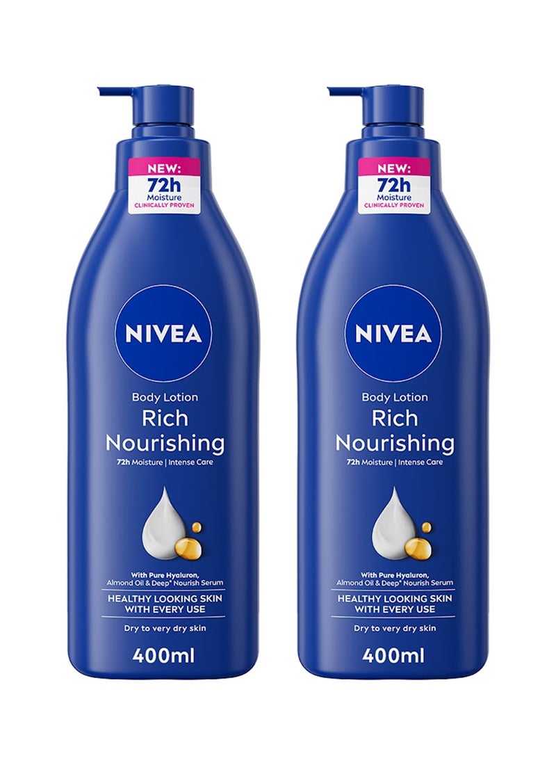 Nivea Nourishing Body Lotion Almond Oil 400ml Pack Of 2  - Image 1