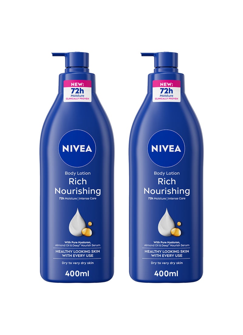 Nivea Nourishing Body Lotion Almond Oil 400ml Pack Of 2 - Image 1