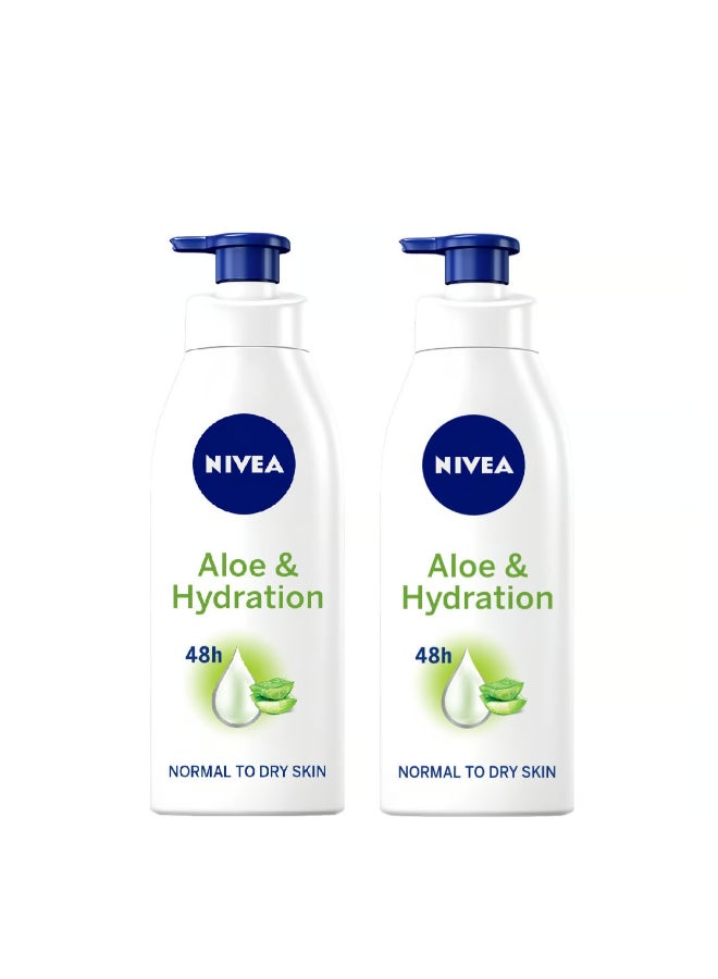 Nivea Aloe And Hydration Body Lotion 400ml Pack Of 2 