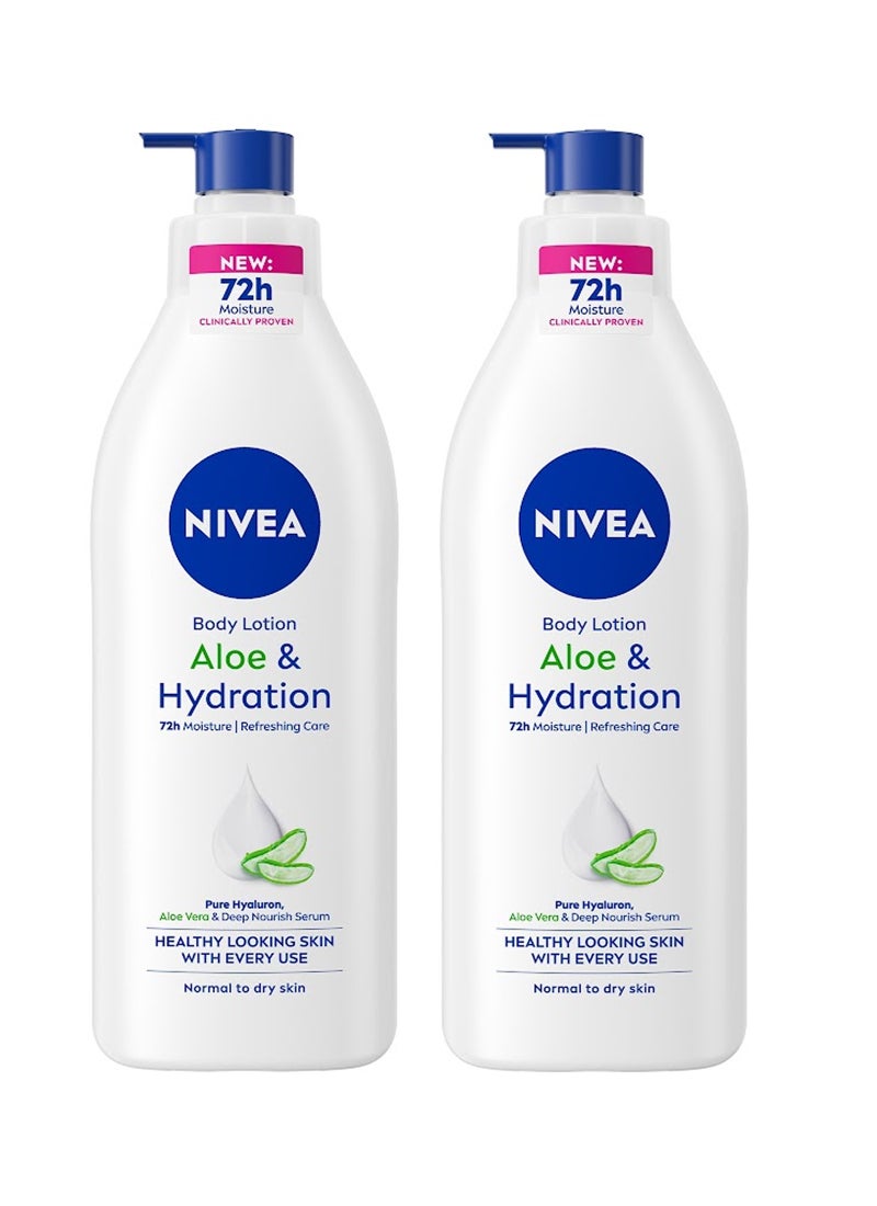 Nivea Aloe And Hydration Body Lotion 400ml Pack Of 2 - Image 2