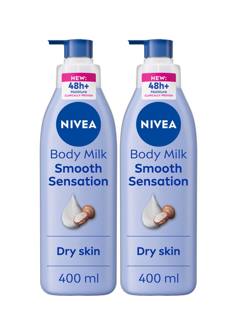 Nivea Pack Of 2 Shea Smooth Body Lotion 400ml - Image 1