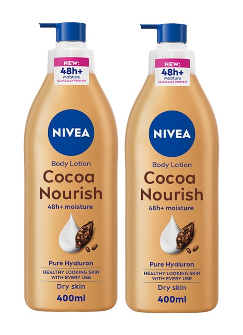 Cocoa Butter Body Lotion With Deep Moisture Serum 400ml Pack Of 2
