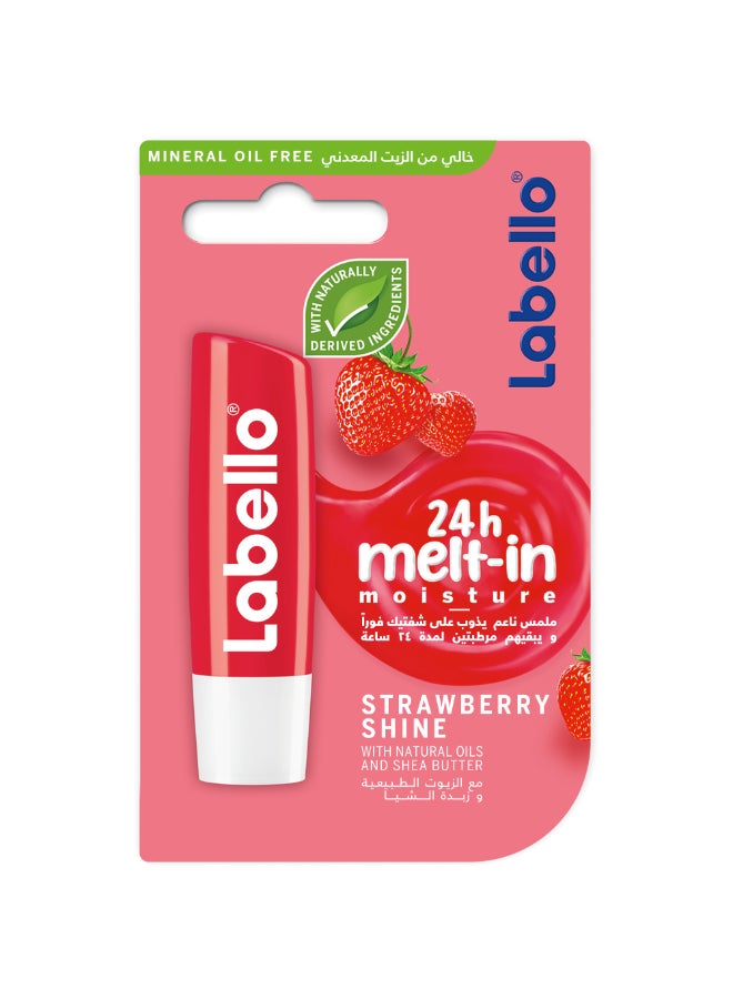 Labello - Pack Of 2 Moisturizing Lip Balm Strawberry Shine 4.8grams - Image 1