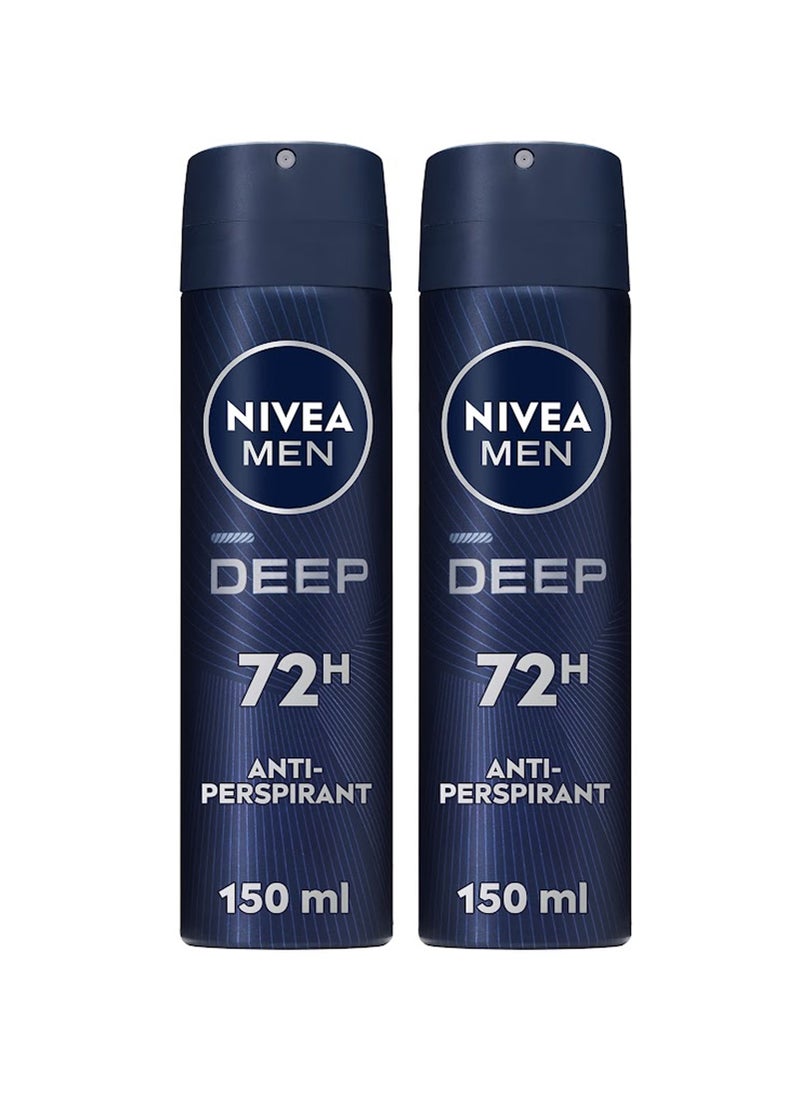Nivea Men Dry Impact Antiperspirant Deodorant Spray Pack of 2 150ml  - Image 2