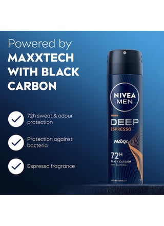 Deep Espresso Black Carbon Antiperspirant Spray Pack Of 2 150ml - view 3