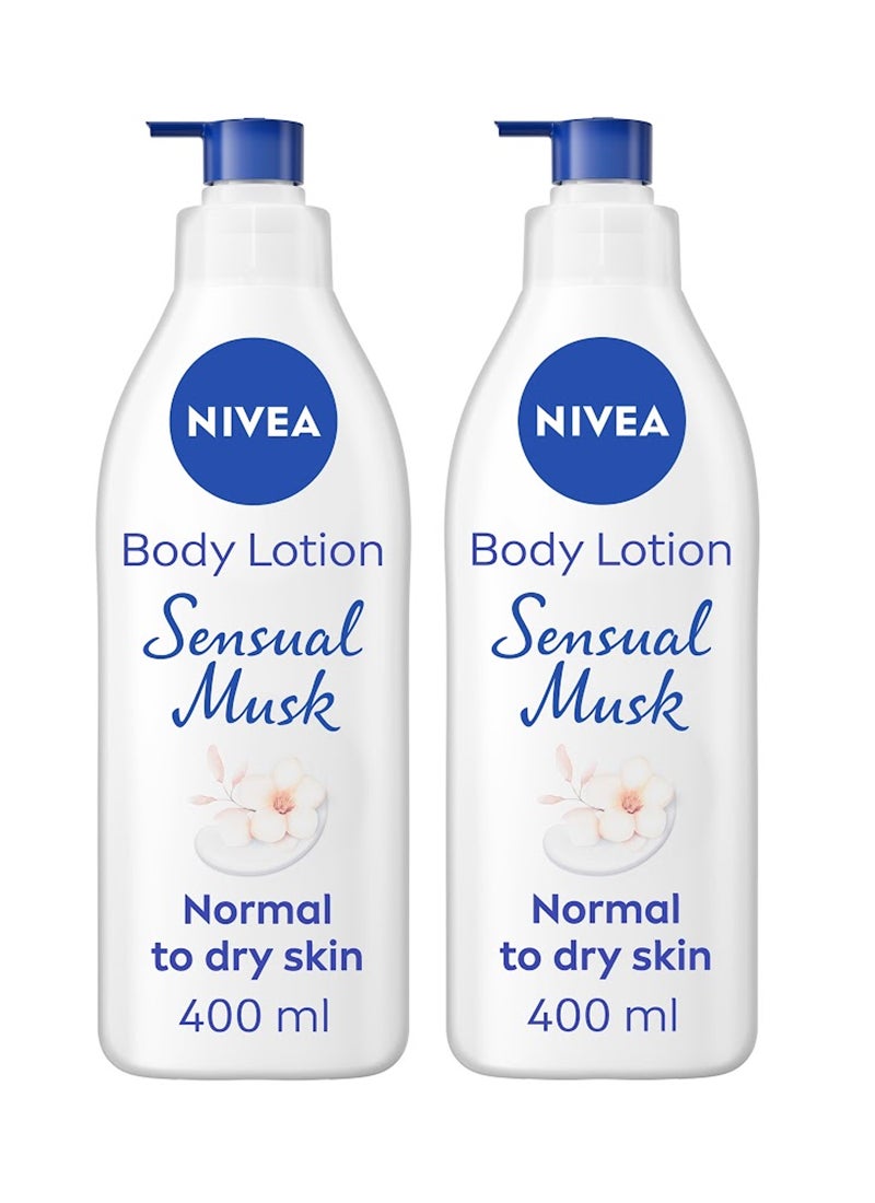 Nivea Pack Of 2 Sensual Musk Body Lotion 400ml - Image 3